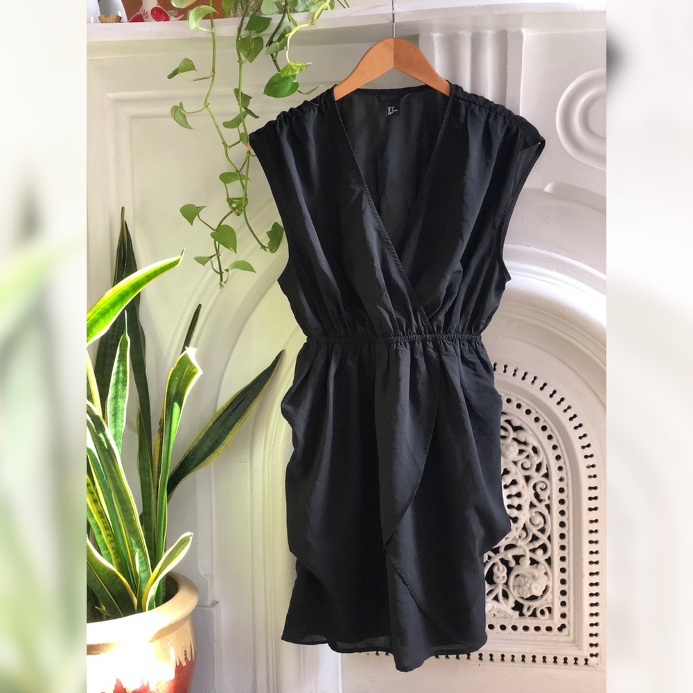 Black drapey dress